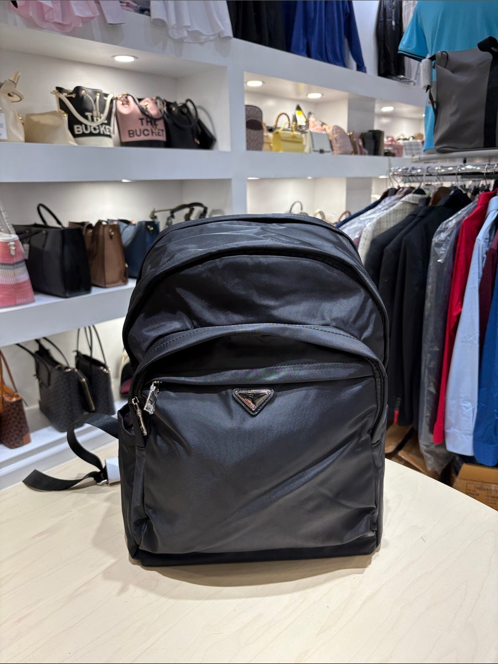 Men's Black Backpack - Classic Everyday Travel Bag